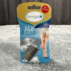 Amope Pedi Perfect Wet & Dry Blue Roller Heads Regular Coarse NEW SEALED